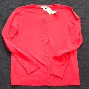 NWT Cherokee red cardigan sweater with red buttons Size XL